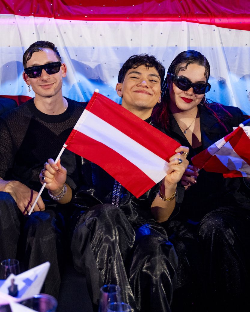 JJ in the Green Room for Austria at the 69th Eurovision Song Contest 2025 in Basel, Switzerland