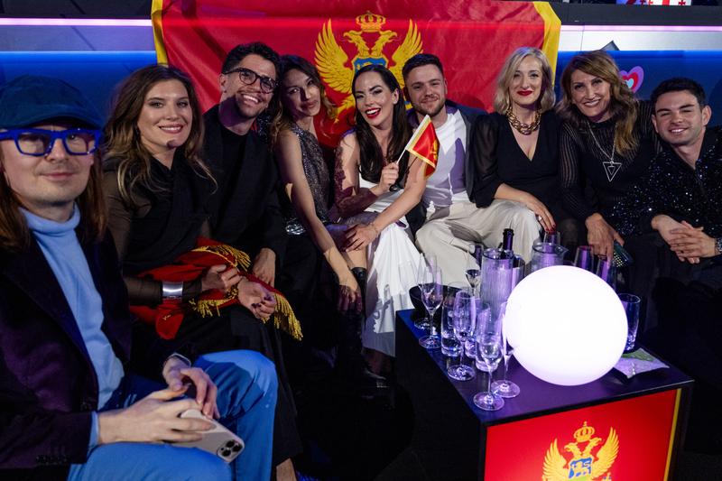 The Montenegrin delegation in the Green Room at Basel 2025