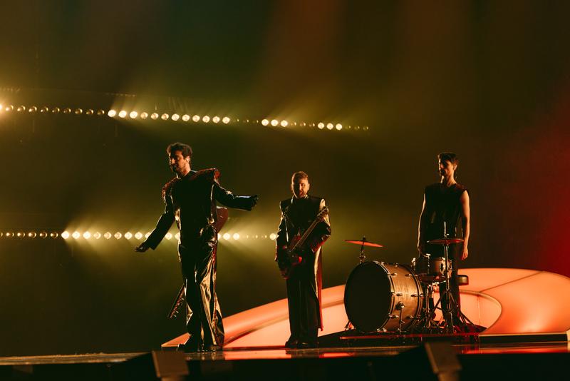Mamagama rehearsing Run With U for Azerbaijan at St. Jakobshalle
