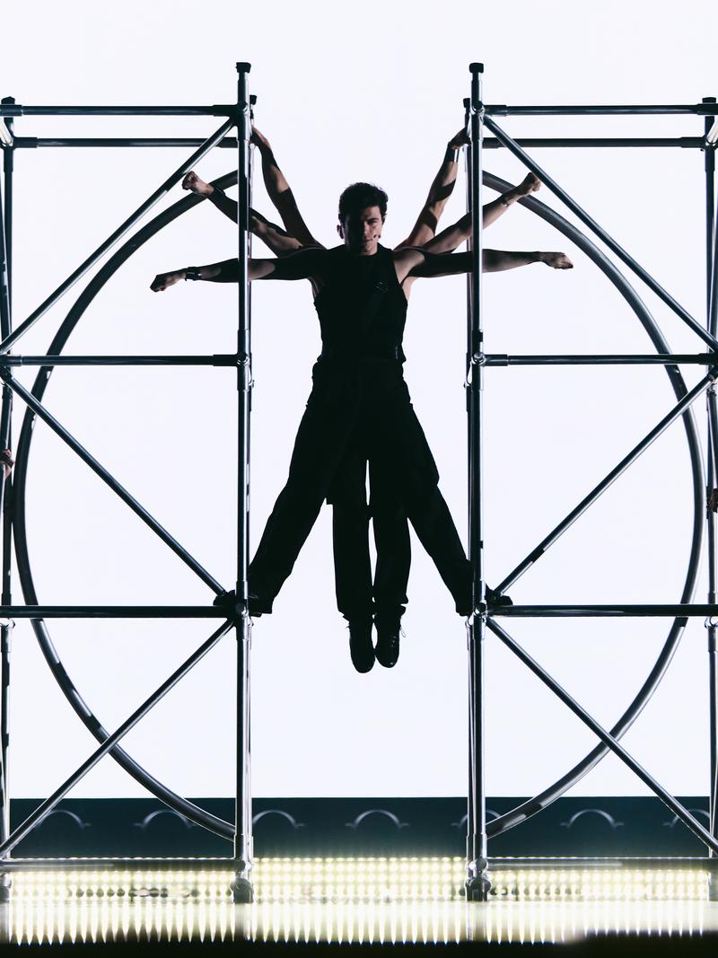 Theo Evan rehearsing Shh for Cyprus at St. Jakobshalle