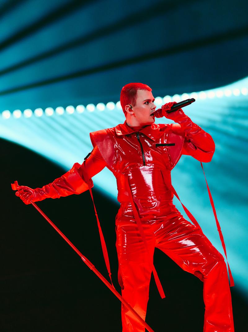 Red Sebastian rehearsing Strobe Lights for Belgium at St. Jakobshalle