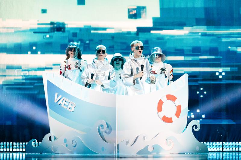 VÆB rehearsing RÓA for Iceland at St. Jakobshalle