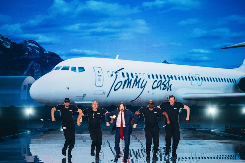 Tommy Cash rehearsing Espresso Macchiato for Estonia at St. Jakobshalle