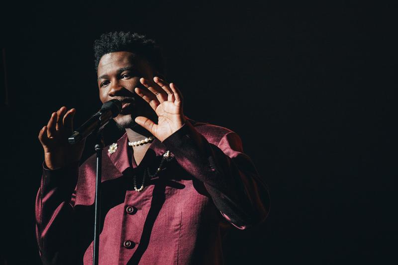 Claude rehearsing C'est La Vie for Netherlands at St. Jakobshalle