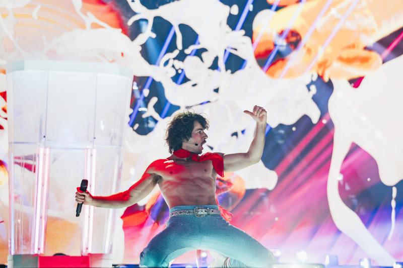 Go-Jo rehearsing Milkshake Man for Australia at St. Jakobshalle