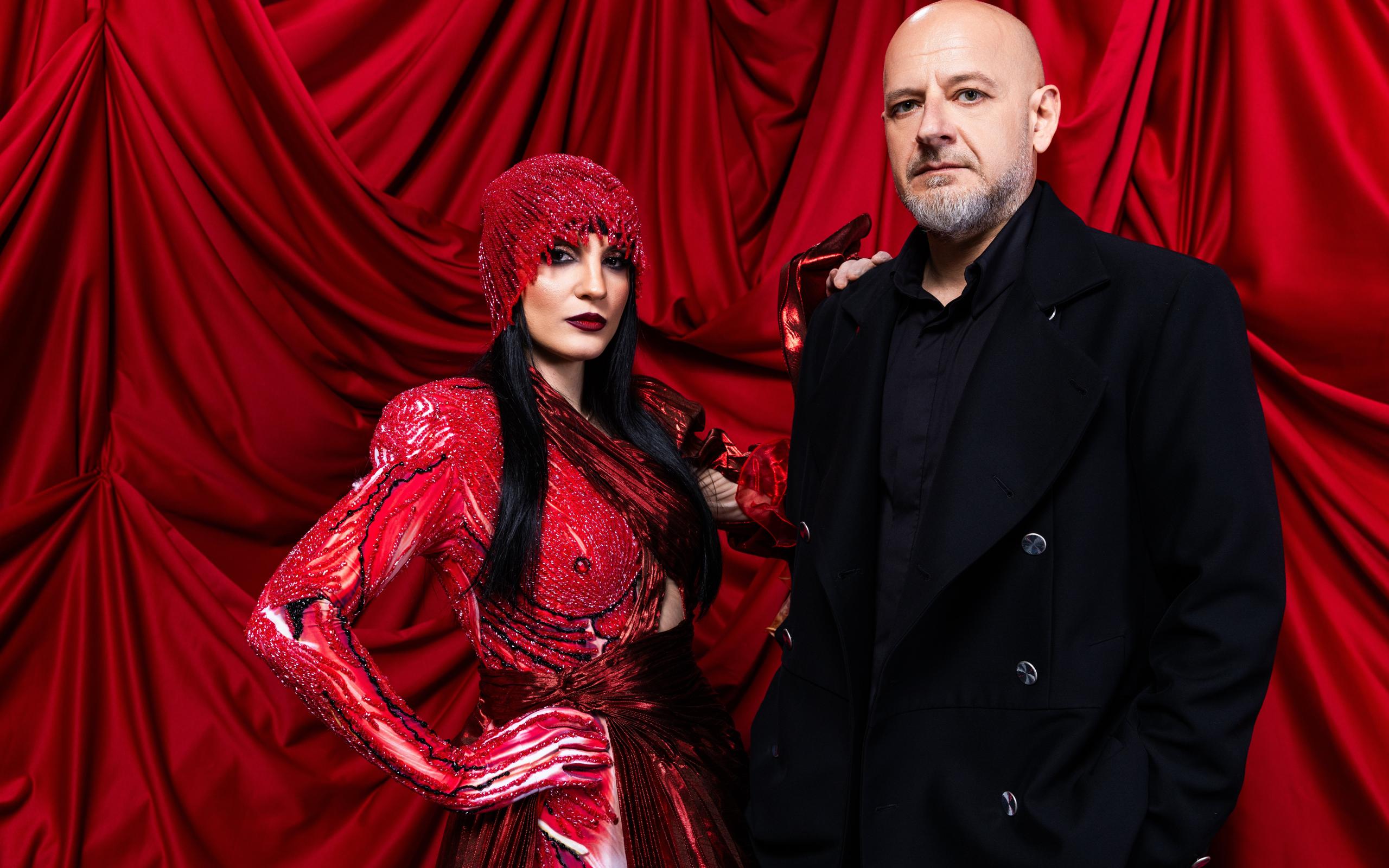 Shkodra Elektronike representing Albania in the Official Portrait Studio at St. Jakobshalle 