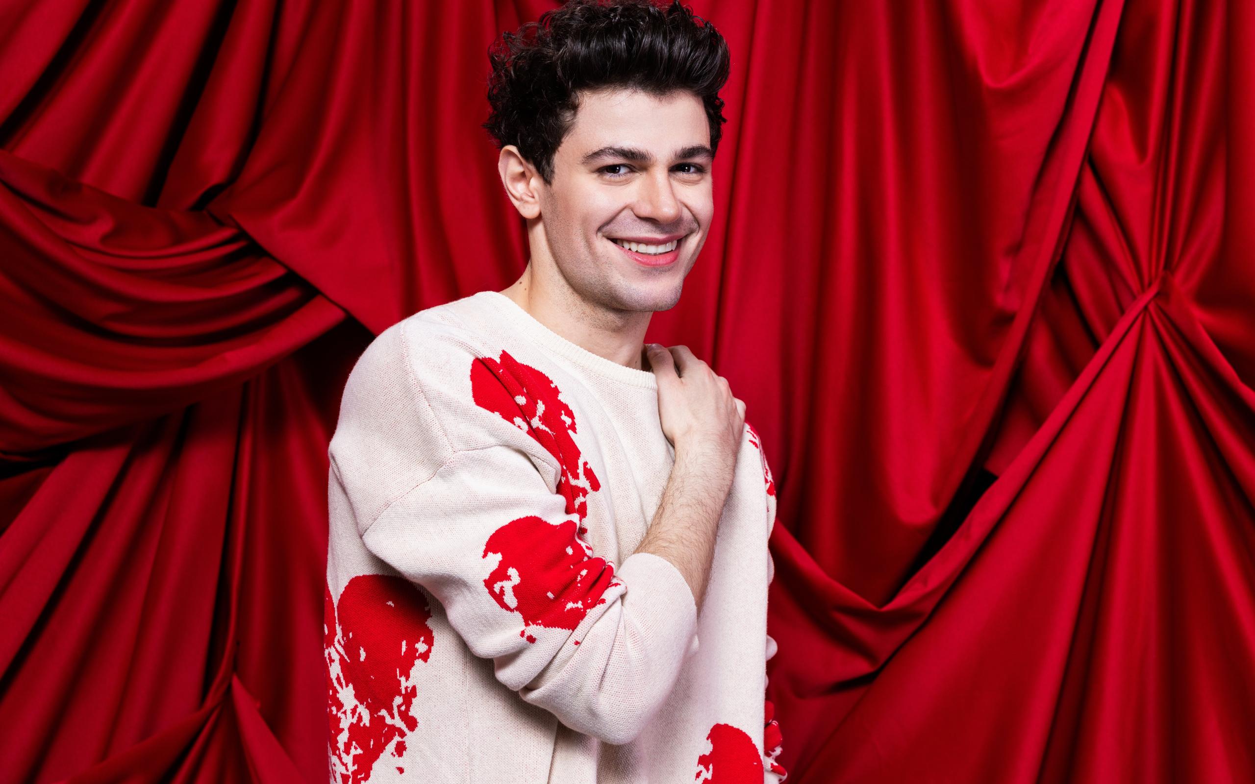 Theo Evan representing Cyprus in the Official Portrait Studio at St. Jakobshalle