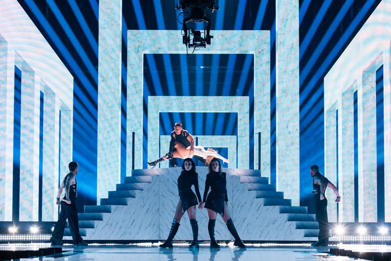 Melody rehearsing ESA DIVA for Spain at St. Jakobshalle