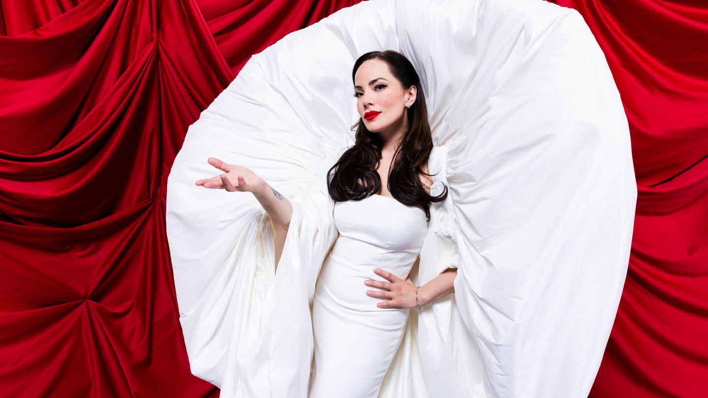 Nina Žižić representing Montenegro in the Official Portrait Studio at St. Jakobshalle