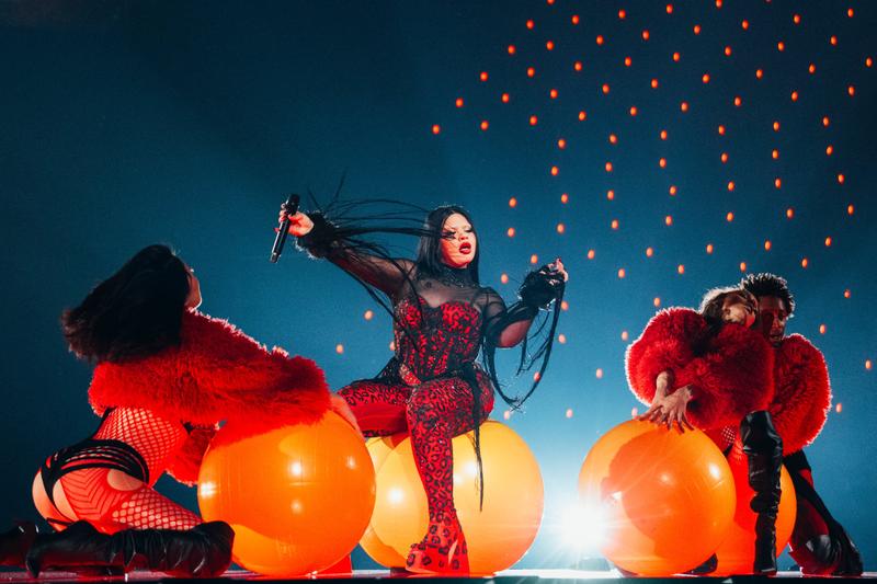 Miriana Conte rehearsing SERVING for Malta at St. Jakobshalle 