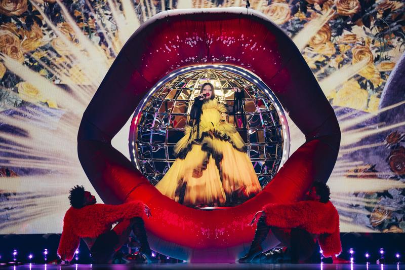 Miriana Conte rehearsing SERVING for Malta at St. Jakobshalle 