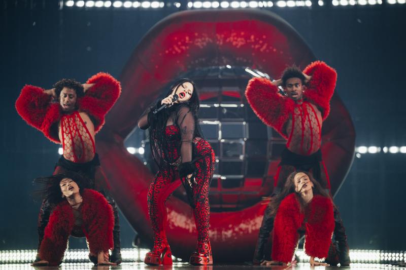 Miriana Conte rehearsing SERVING for Malta at St. Jakobshalle 