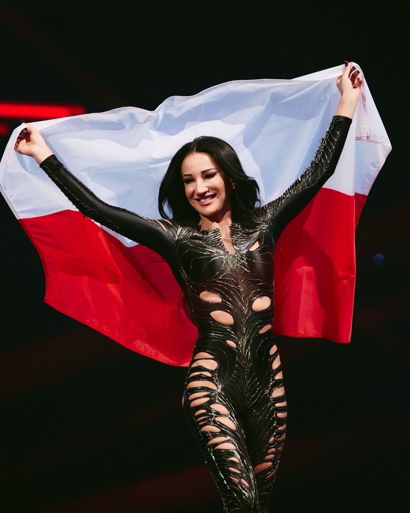 Justyna Steczkowska flew the Polish flag at the Grand Final in Basel