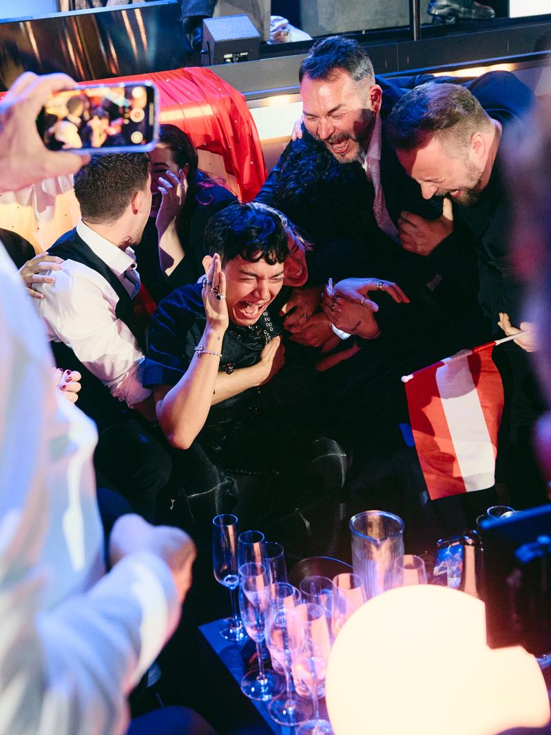 JJ wins the Eurovision Song Contest for Austria, with his song Wasted Love