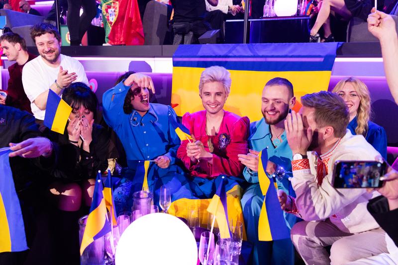 Ukraine's Ziferblat in the Green Room at the Grand Final of Basel 2025