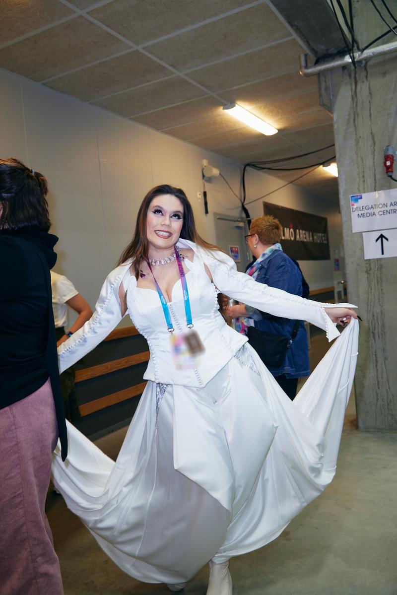 The artists of the First Semi-Final preparing backstage at Malmö Arena ahead of rehearsals for the 68th Eurovision Song Contest