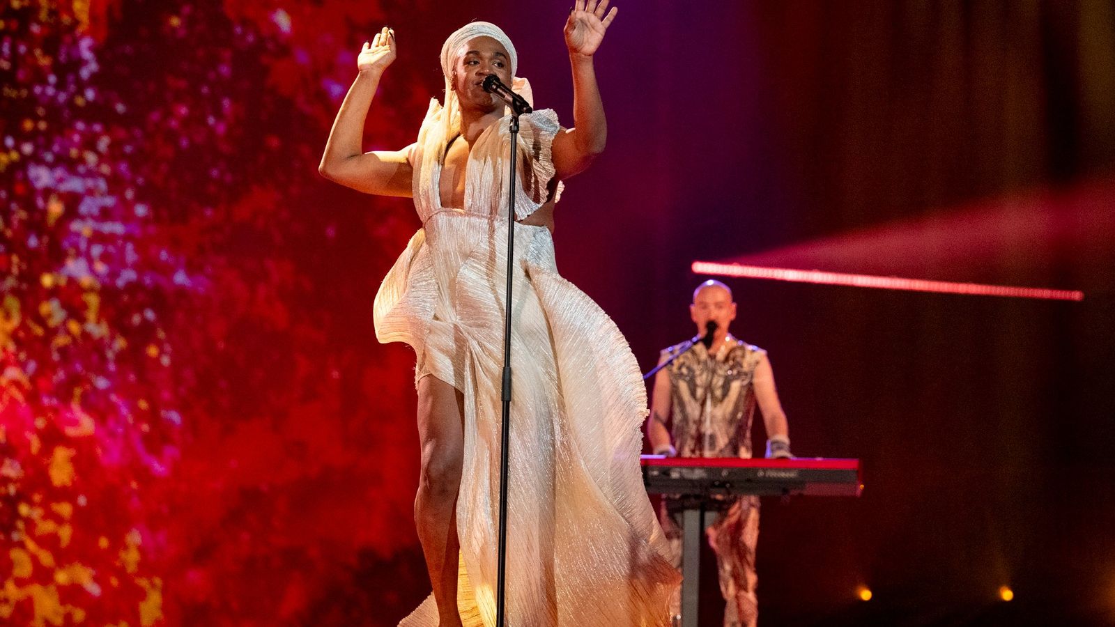 Electric Fields rehearsing One Milkali (One Blood) for Australia at the First Rehearsal of the First Semi-Final at Malmö Arena