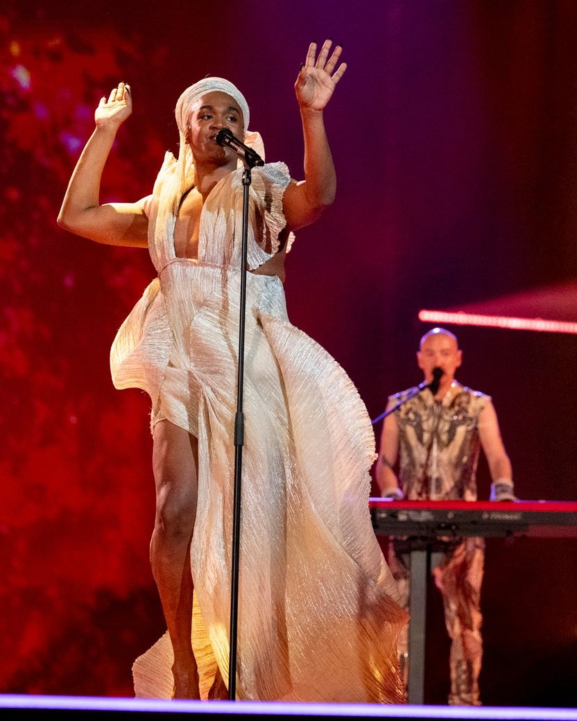 Electric Fields rehearsing One Milkali (One Blood) for Australia at the First Rehearsal of the First Semi-Final at Malmö Arena