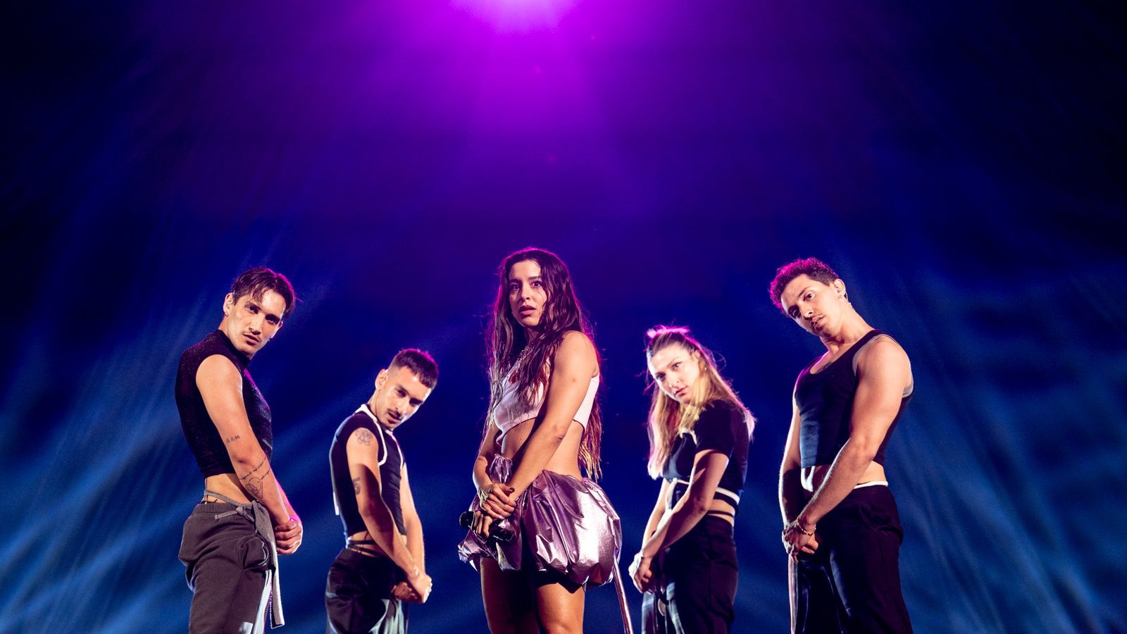 Marina Satti rehearsing ZARI for Greece at the First Rehearsal of the Second Semi-Final at Malmö Arena