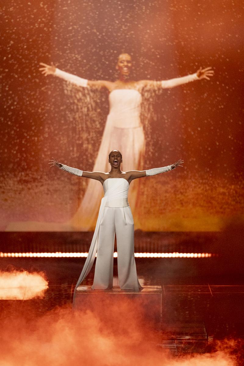SABA rehearsing SAND for Denmark at the First Rehearsal of the Second Semi-Final at Malmö Arena