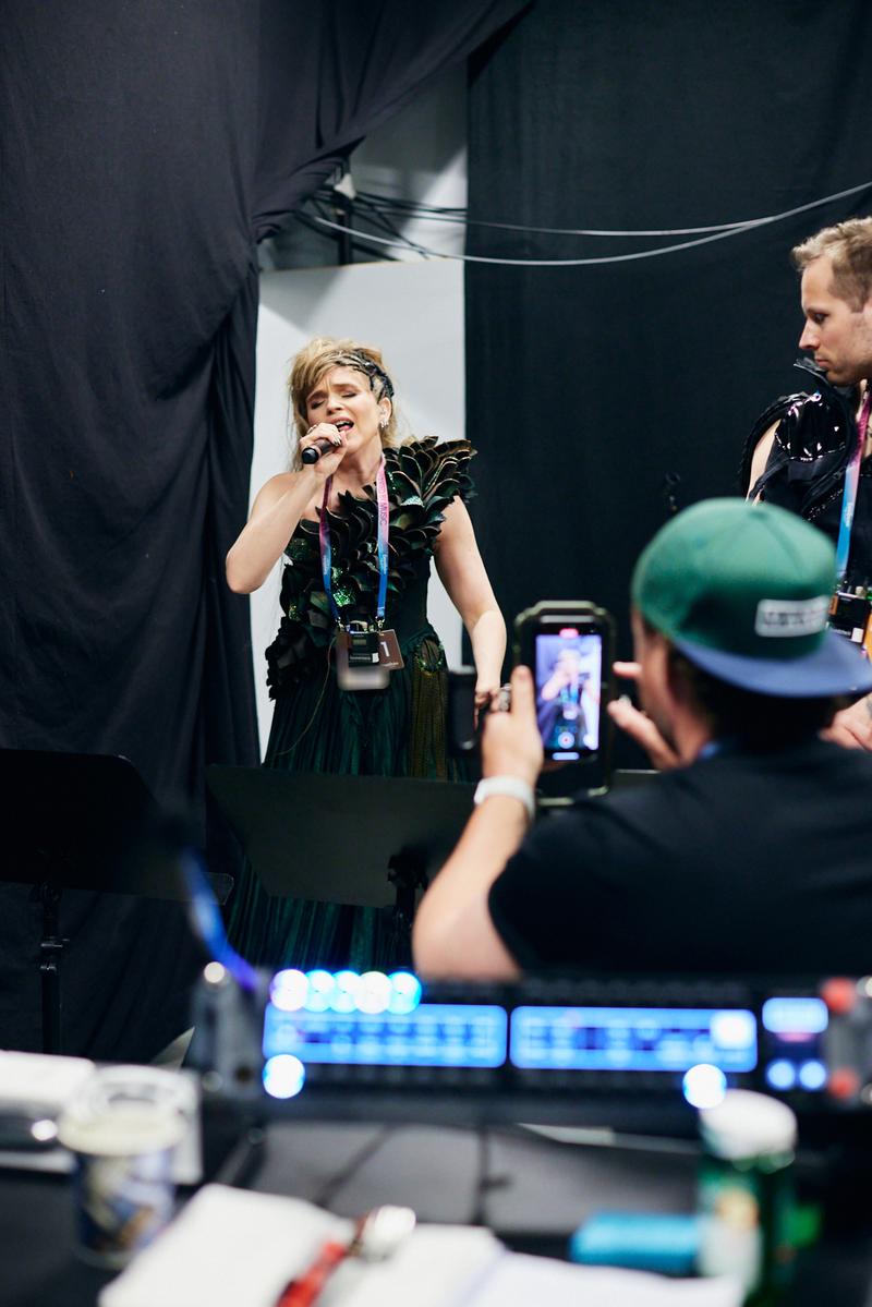 The artists of the Second Semi-Final preparing backstage at Malmö Arena ahead of rehearsals for the 68th Eurovision Song Contest