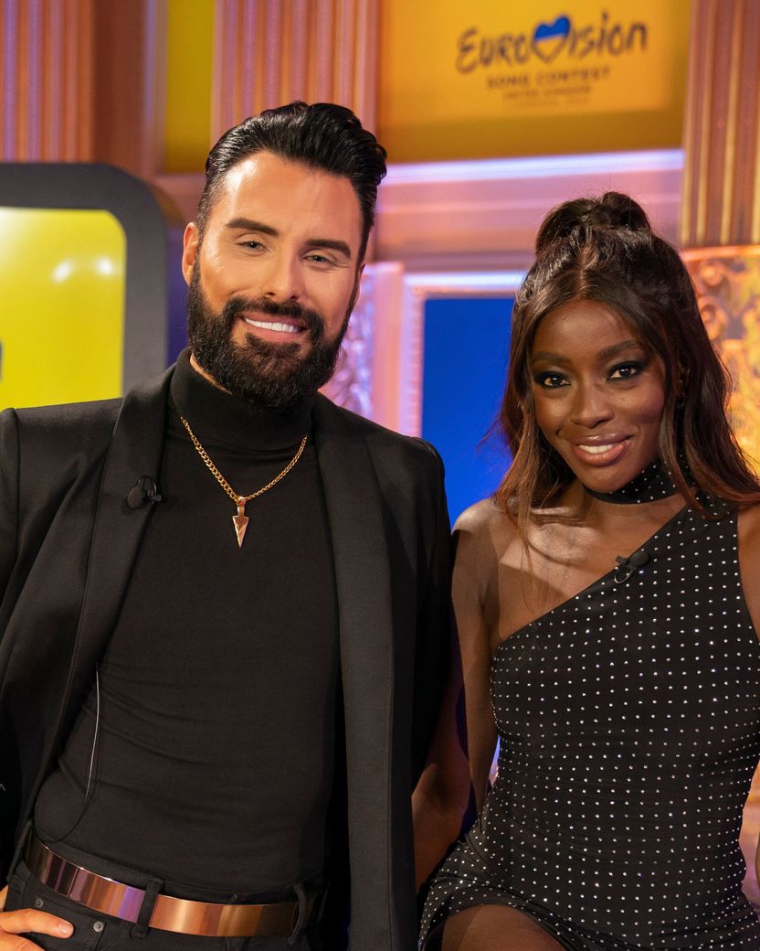 Rylan and AJ Odudu - Semi-Final Allocation Draw 2023 - St George's Hall, Liverpool