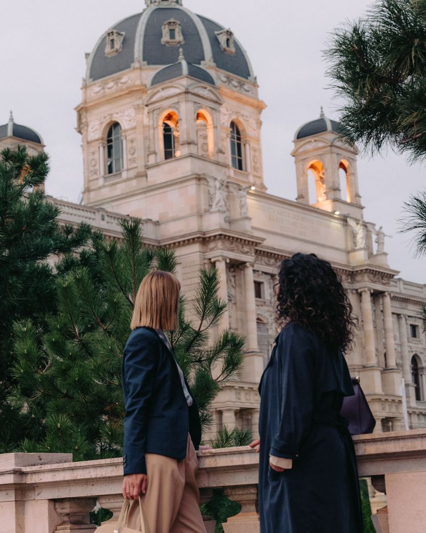 Strolling on Maria-Theresien-Platz, Vienna