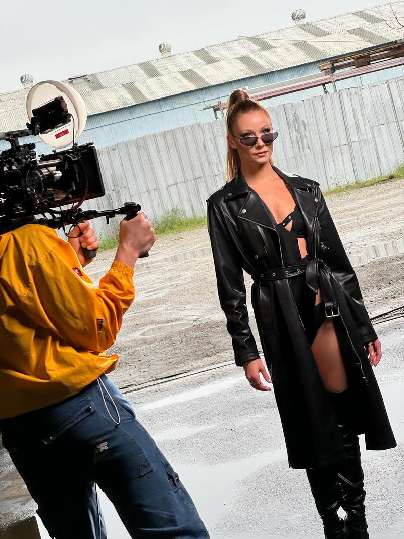 Kaleen recording the music video for 'We Will Rave'