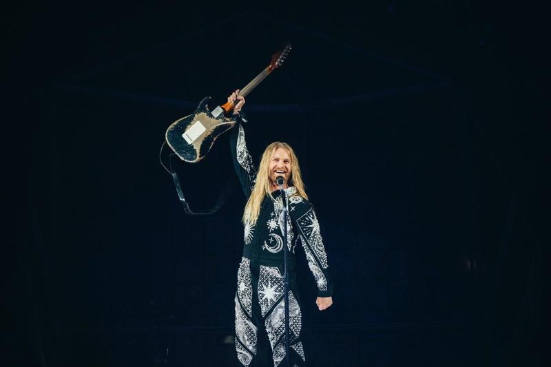 United Kingdom’s Sam Ryder at the Eurovision Song Contest 2022 Grand Final 