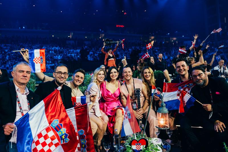 Croatia’s Mia Dimšić at the First Semi-Final