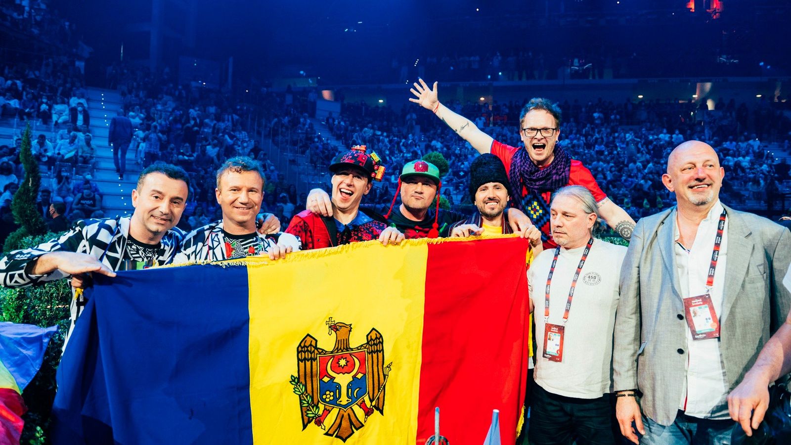 Moldova’s Zdob şi Zdub & Advahov Brothers at the 2022 Eurovision Song Contest