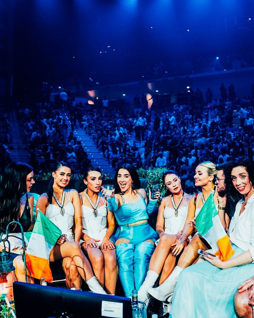 Ireland’s Brooke in the green room at the Second Semi-Final, Turin 2022