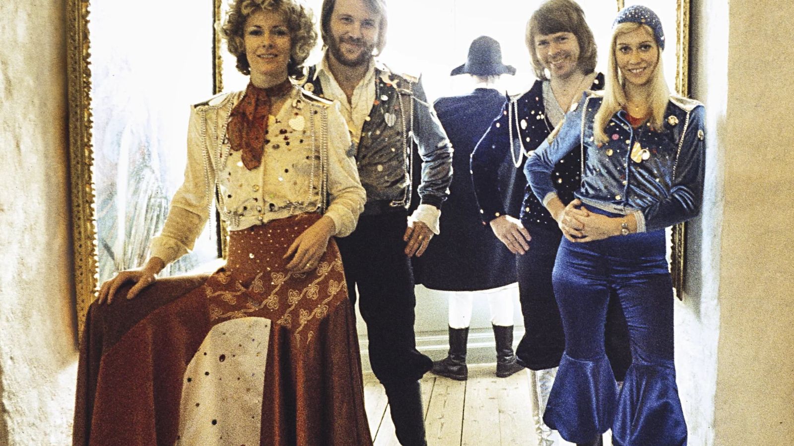 ABBA in their iconic stage outfits for the release of Waterloo