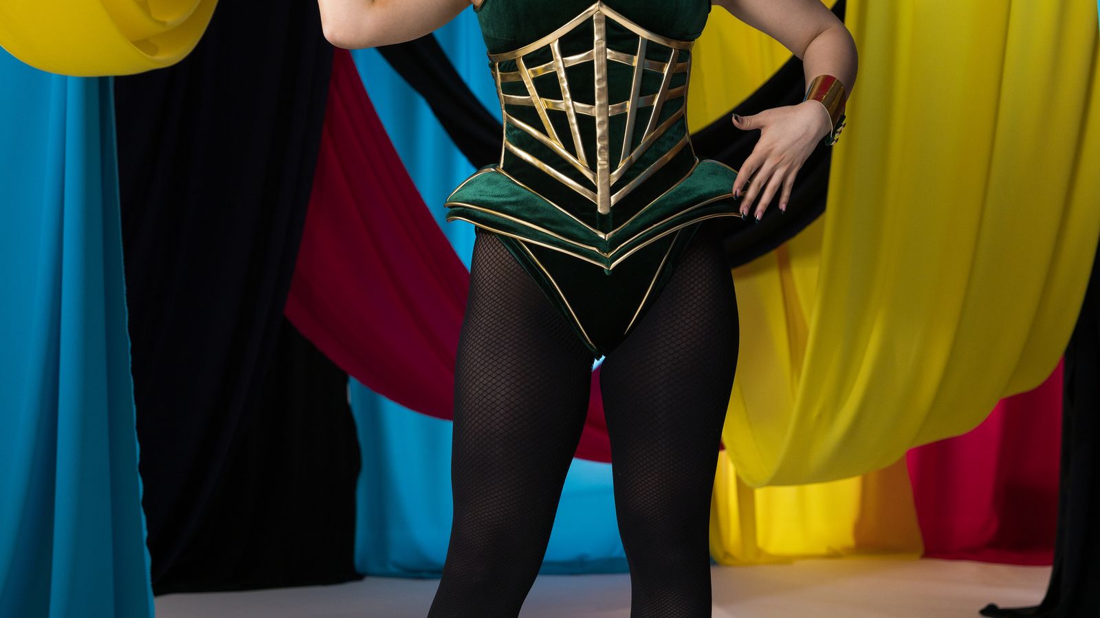 Norway's Alessandra in the Eurovision studio 