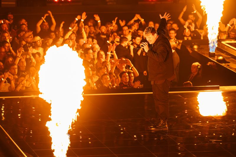 ISAAK performing Always On The Run for Germany at the First Semi-Final at Malmö Arena