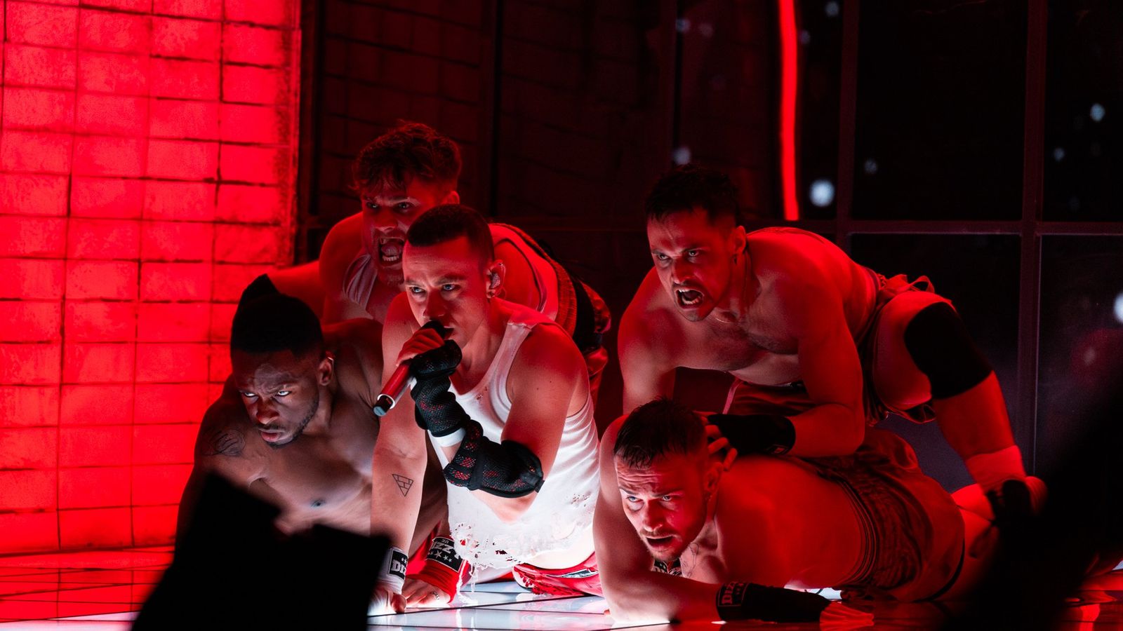 Olly Alexander performing Dizzy for United Kingdom at the First Semi-Final at Malmö Arena