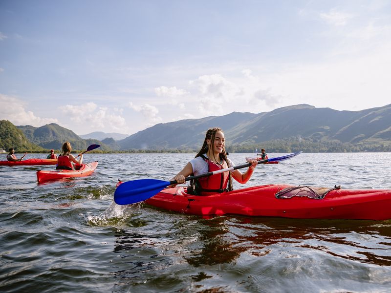 When visiting Cumbria's Lake District, take in magnificent vistas of mountains and lakes like Derwentwater. Image provided by Booking.com.