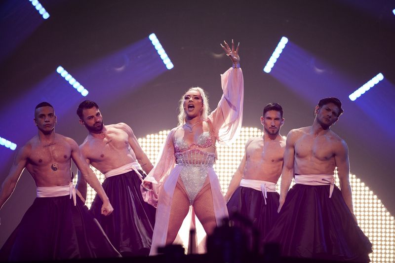 Albania's Ronela Hajati Performing at the first semi final