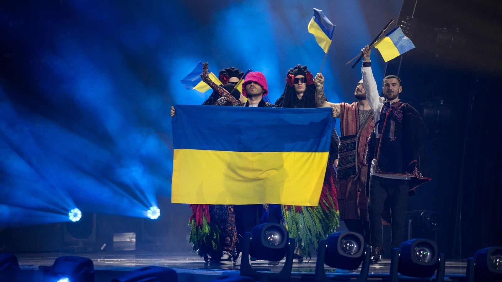 Ukraine’s Kalush Orchestra at the Eurovision Song Contest 2022 Grand Final