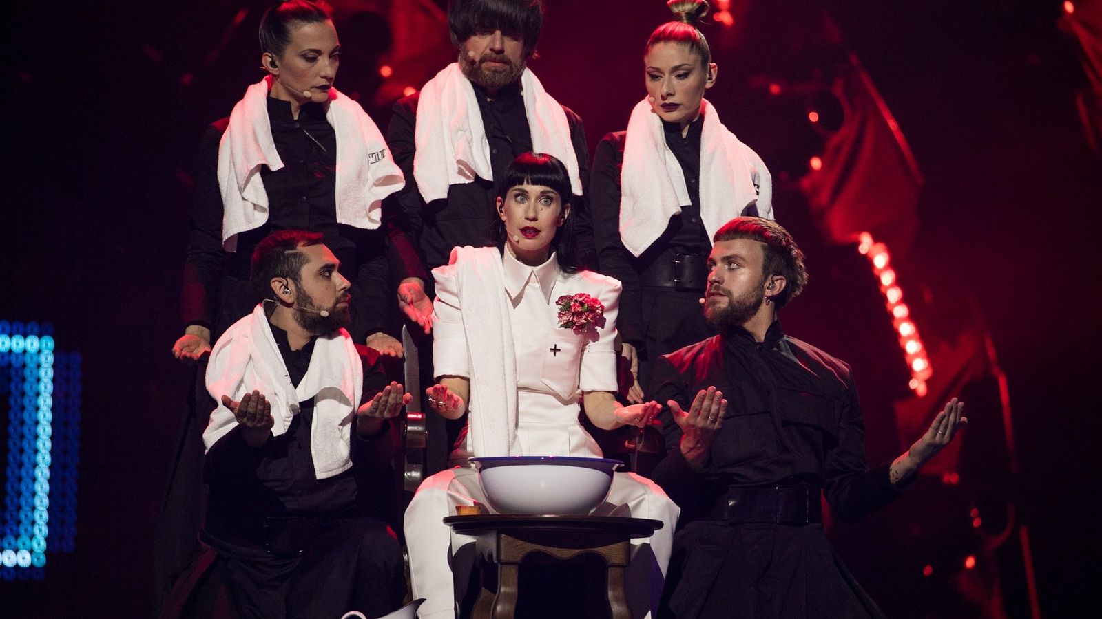 Serbia’s Konstrakta at the Eurovision Song Contest 2022 Grand Final