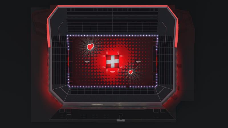 The stage design for the Arena plus pre-show and live viewing