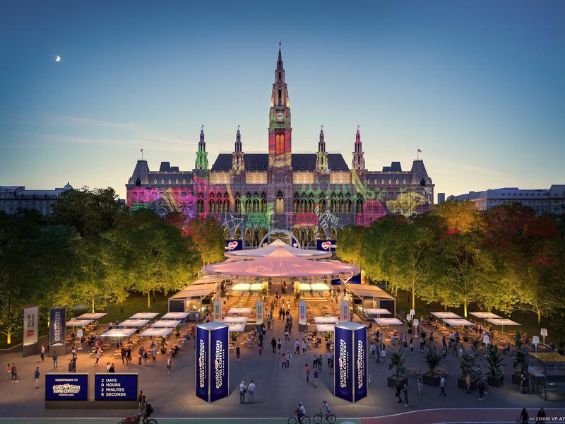 A render of the Eurovision Village of Vienna 2026