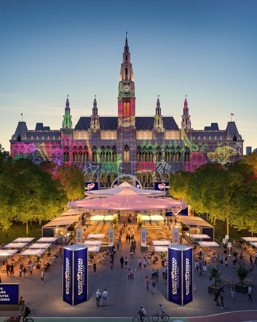 A render of the Eurovision Village of Vienna 2026