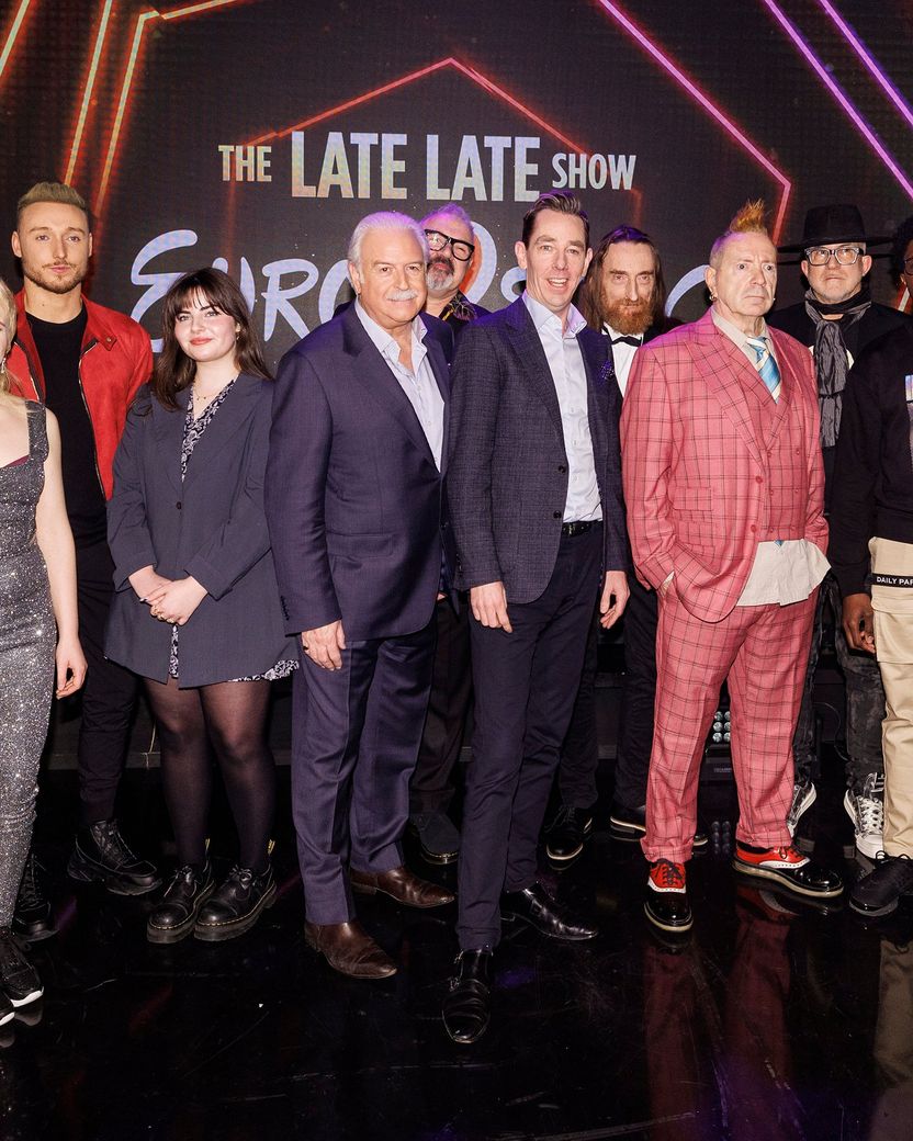  The lineup at the press launch of Eurosong, Late Late Show - Dublin, Ireland