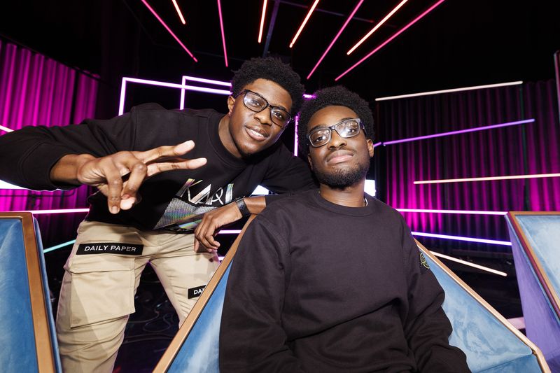 K Muni & ND at press launch of Eurosong, Late Late Show - Dublin, Ireland