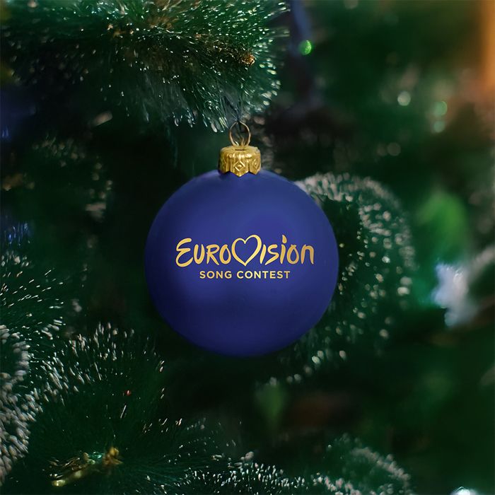 Festive Blue Christmas Bauble