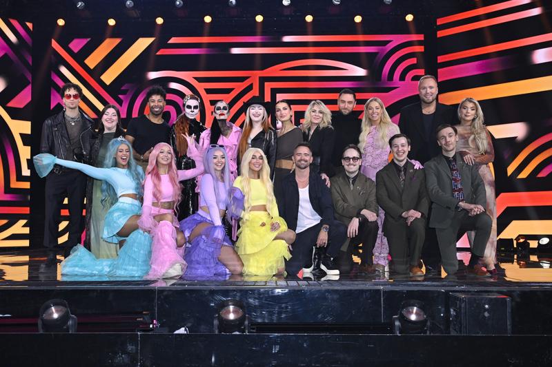 The Melodifestivalen 2025 finalists and hosts