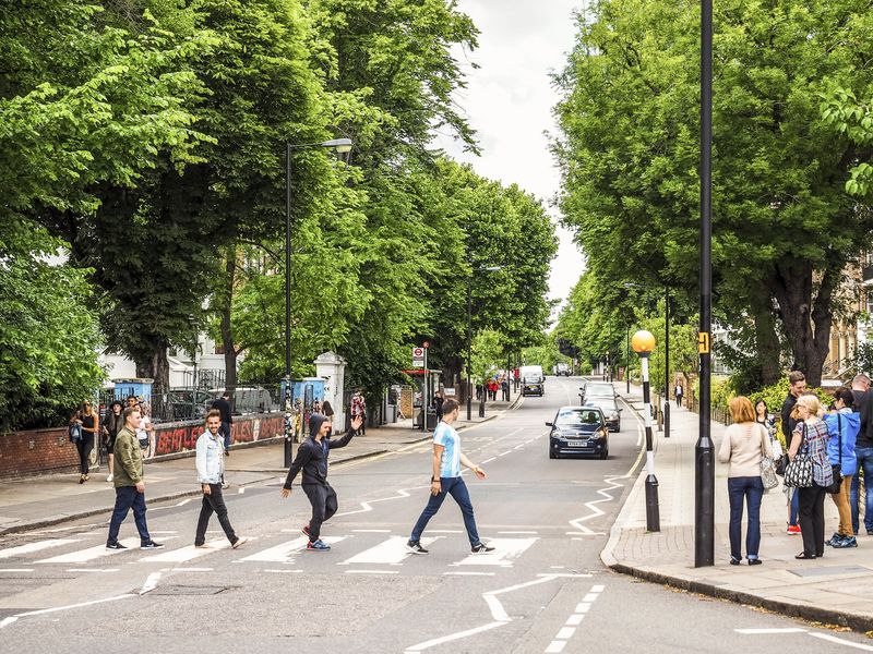 Visit Abbey Road to recreate the Beatles' iconic zebra crossing album cover. Image provided by Booking.com.