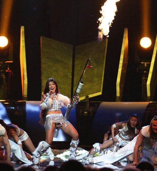 Ruslana opening the Grand Final in 2005