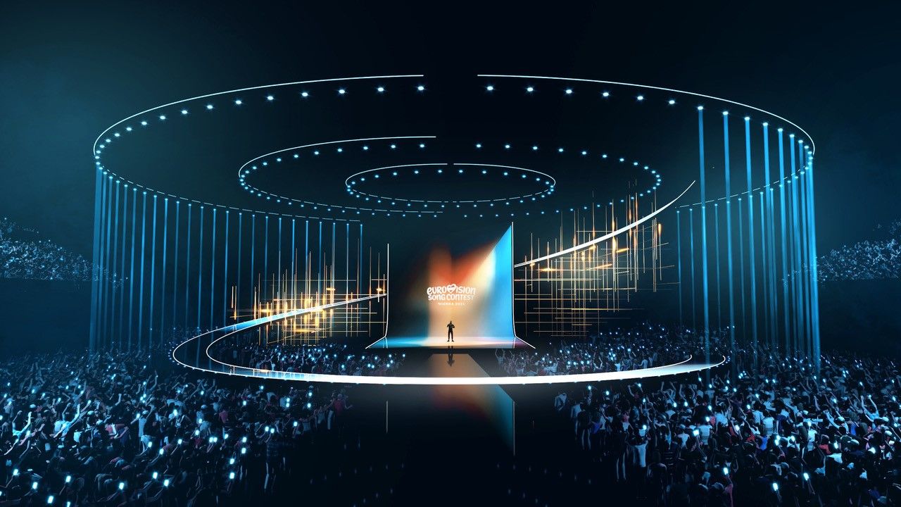 The stage design for Vienna 2026